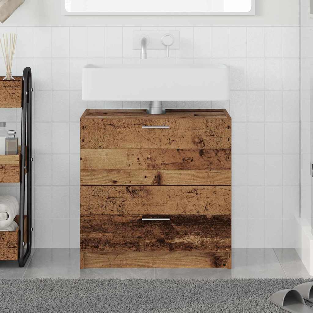 Badeværelsesskab Gammelt træ 59 x 37 x 59 cm Konstrueret træ
