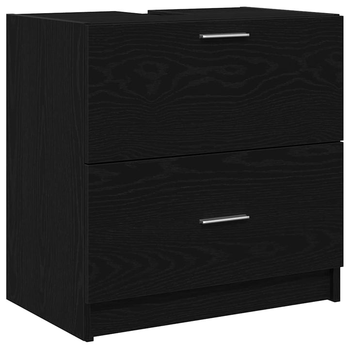Badeværelsesskab Sort eg 59 x 37 x 59 cm Konstrueret træ