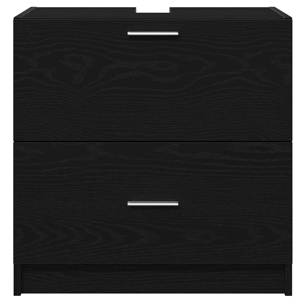 Badeværelsesskab Sort eg 59 x 37 x 59 cm Konstrueret træ