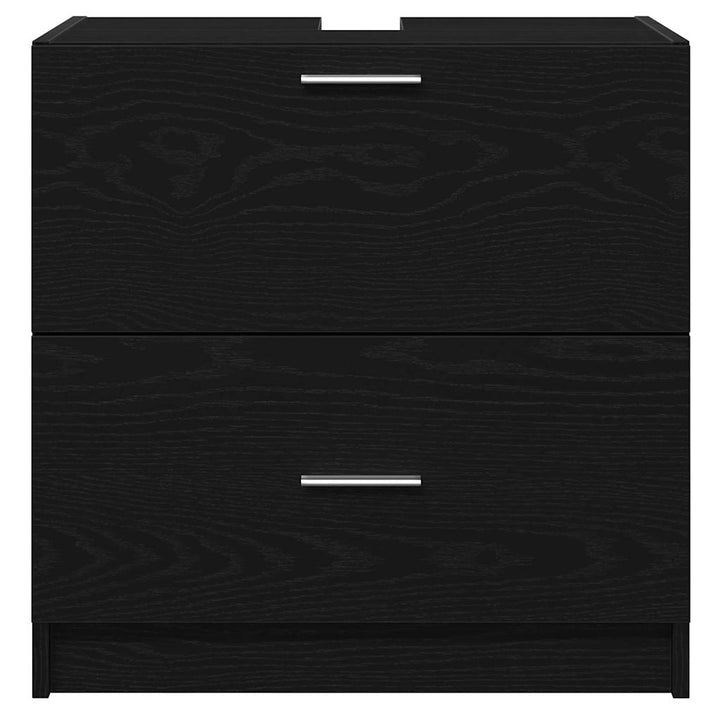 Badeværelsesskab Sort eg 59 x 37 x 59 cm Konstrueret træ
