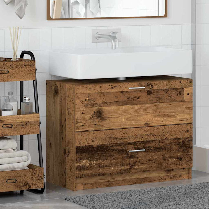Badeværelsesskab Gammelt træ 78 x 37 x 59 cm Konstrueret træ
