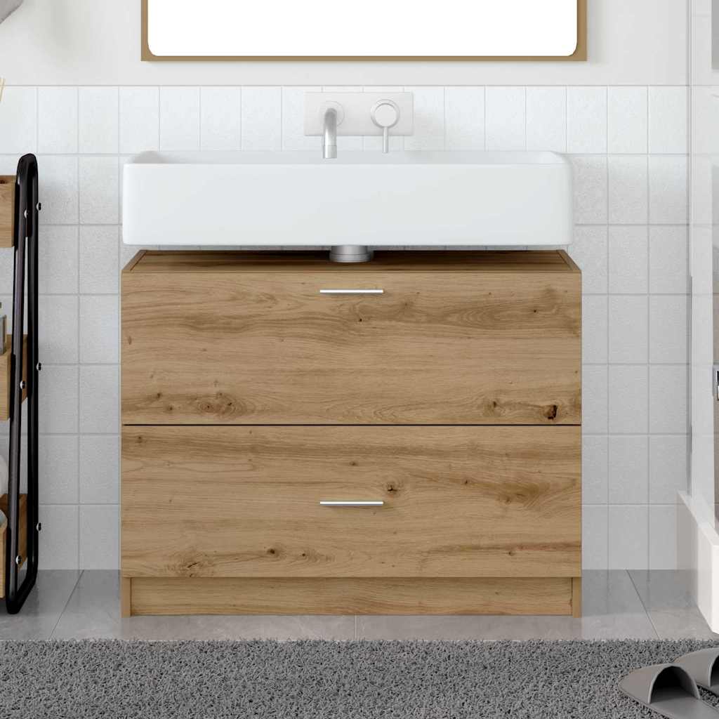 Badeværelsesskab Artisan Egetræ 78 x 37 x 59 cm Konstrueret træ