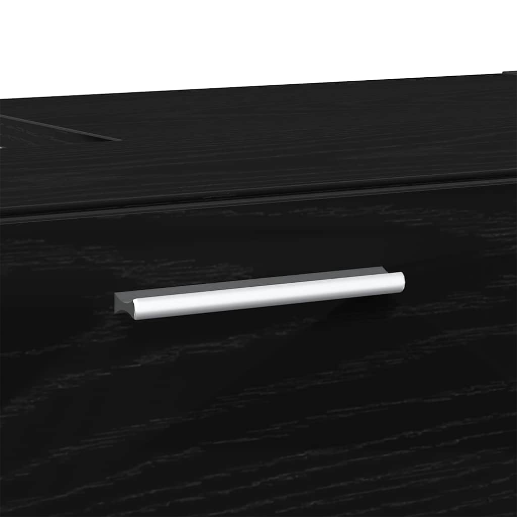 Badeværelsesskab Sort eg 78 x 37 x 59 cm Konstrueret træ