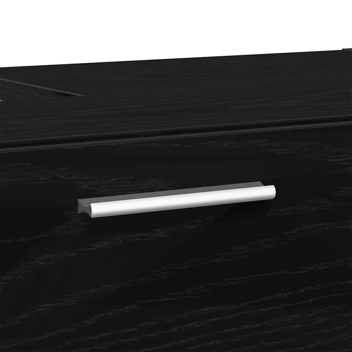Badeværelsesskab Sort eg 78 x 37 x 59 cm Konstrueret træ