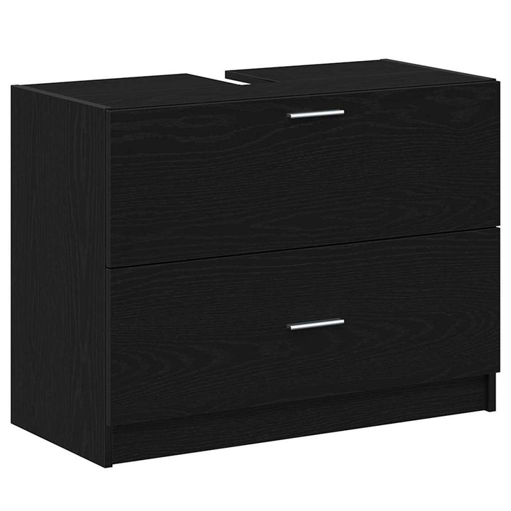 Badeværelsesskab Sort eg 78 x 37 x 59 cm Konstrueret træ