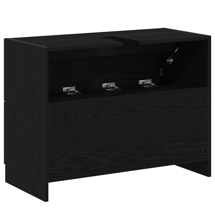 Badeværelsesskab Sort eg 78 x 37 x 59 cm Konstrueret træ