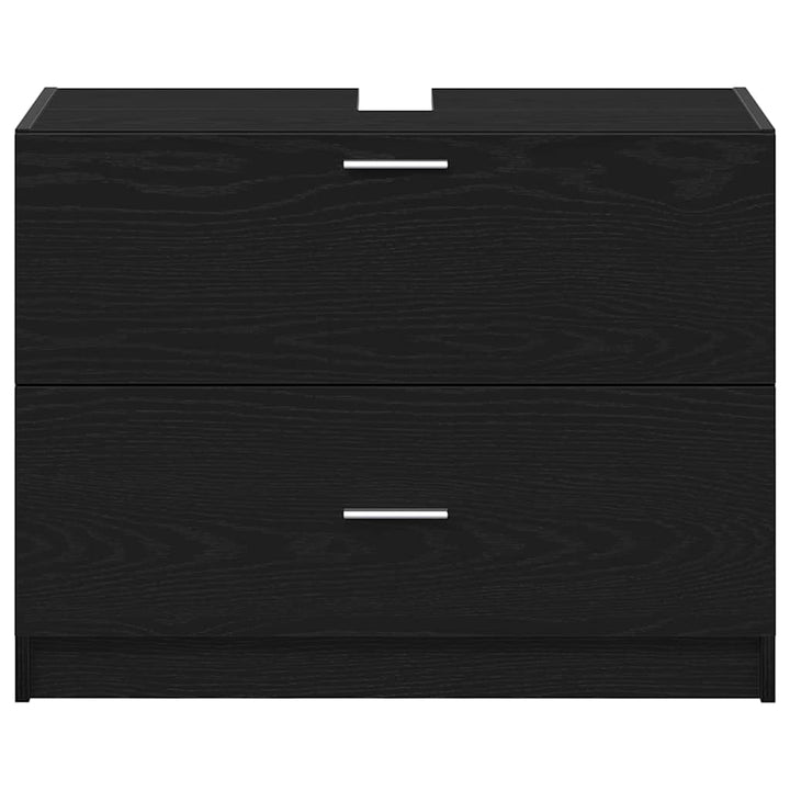Badeværelsesskab Sort eg 78 x 37 x 59 cm Konstrueret træ