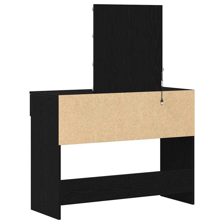 Klædeskab med skuffe Sort eg 100 x 40 x 130 cm Konstrueret træ