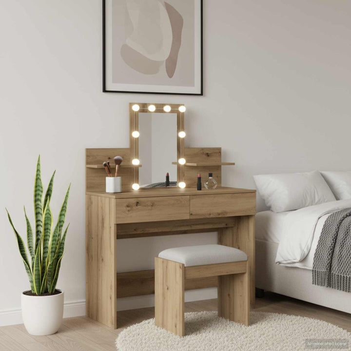 Klædeskab Artisan Egetræ 100 x 40 x 130 cm Konstrueret træ
