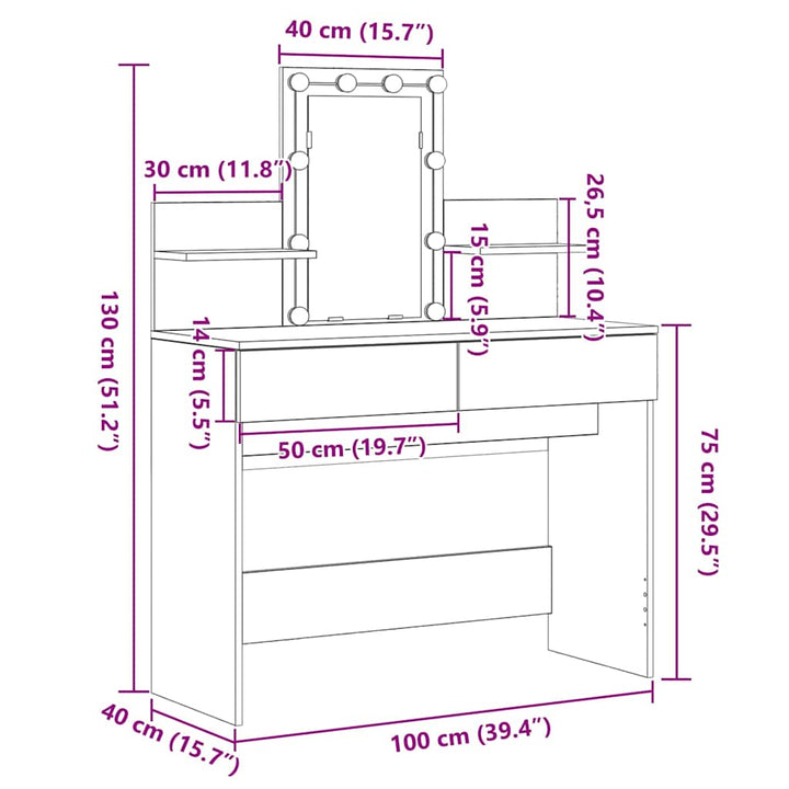 Klædeskab Artisan Egetræ 100 x 40 x 130 cm Konstrueret træ