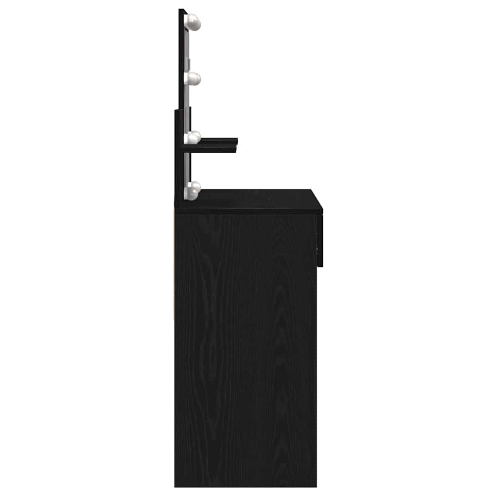 Klædeskab med skuffe Sort eg 100 x 40 x 130 cm Konstrueret træ