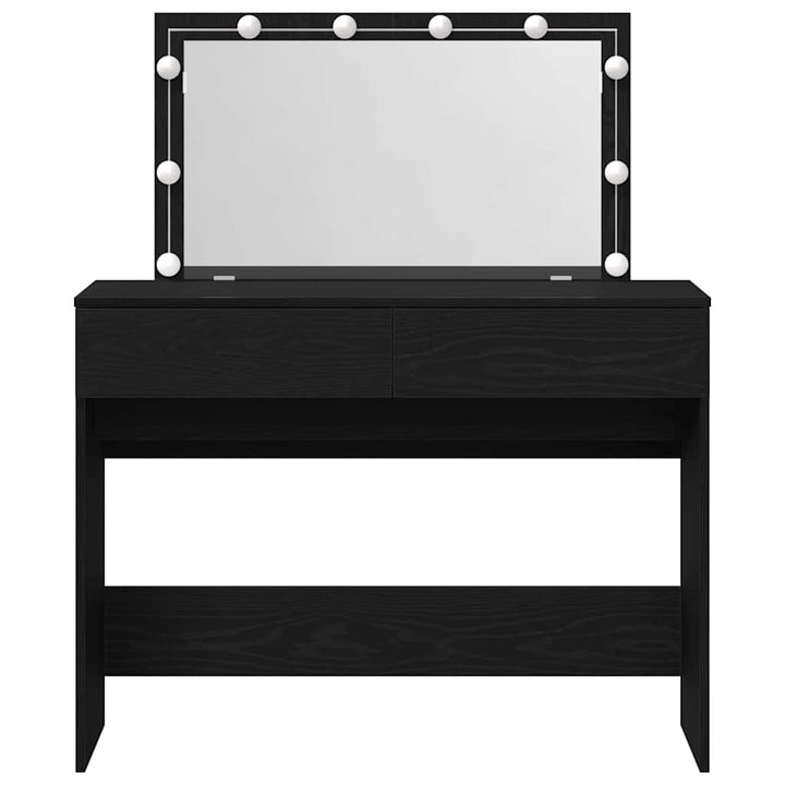 Klædeskab med skuffe Sort eg 100 x 40 x 120 cm Konstrueret træ
