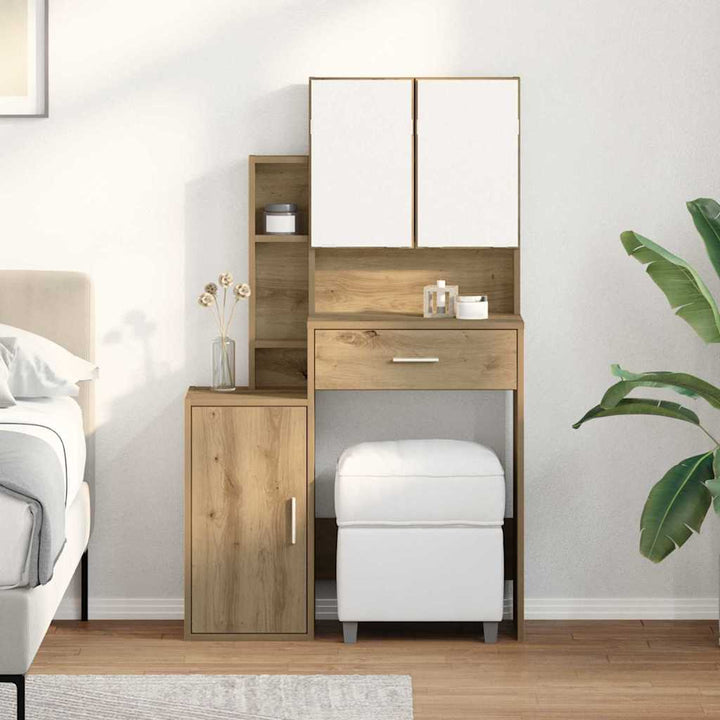 Klædeskab Artisan Egetræ 80 x 35 x 132 cm Konstrueret træ