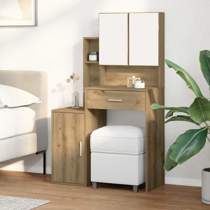 Klædeskab Artisan Egetræ 80 x 35 x 132 cm Konstrueret træ