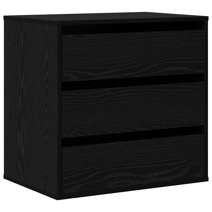 Skuffeskab 3-Skuffe Sort 61 x 41 x 58 cm Konstrueret træ