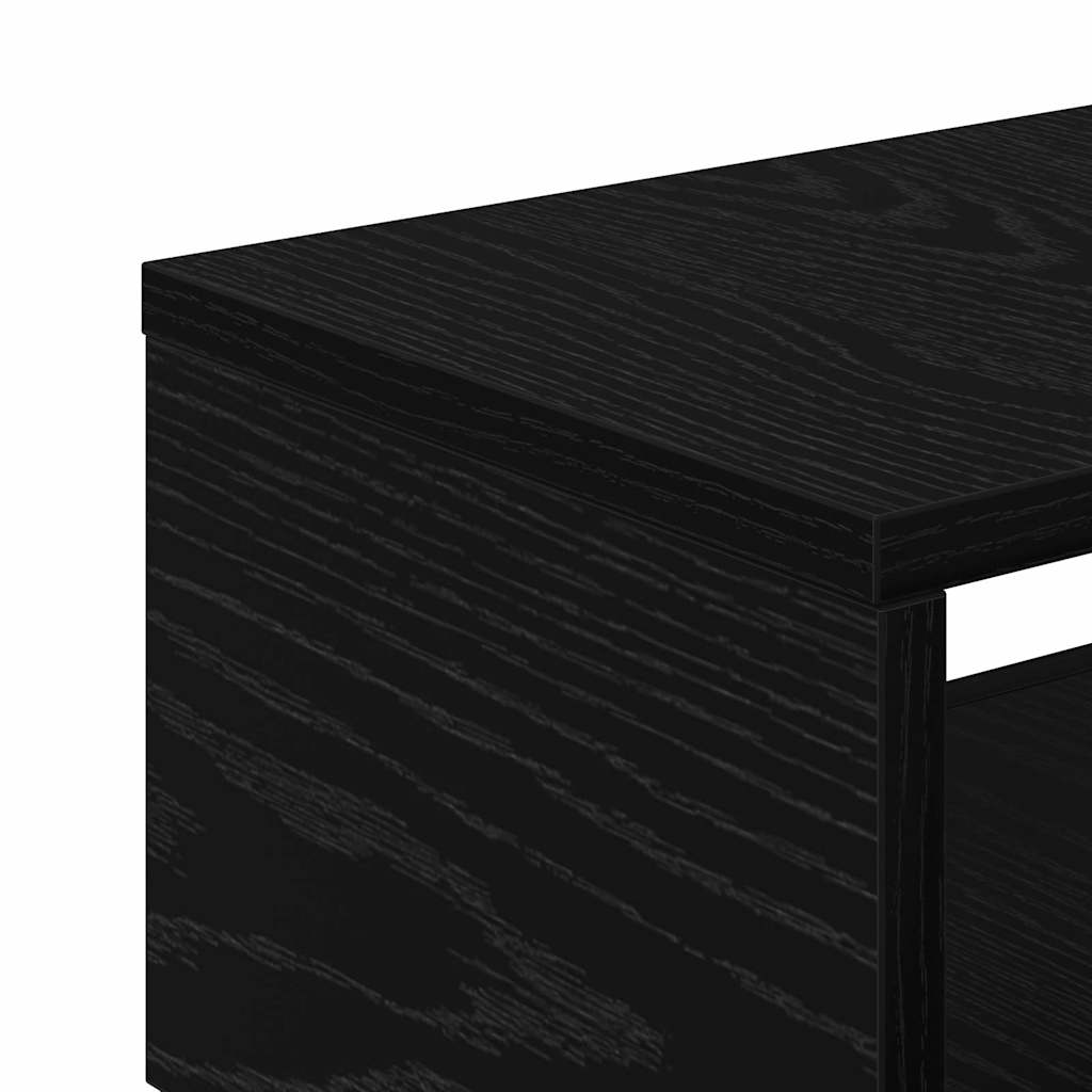 Badeværelsesmøbel sæt Sort eg 33 x 23 x 65 cm Konstrueret træ