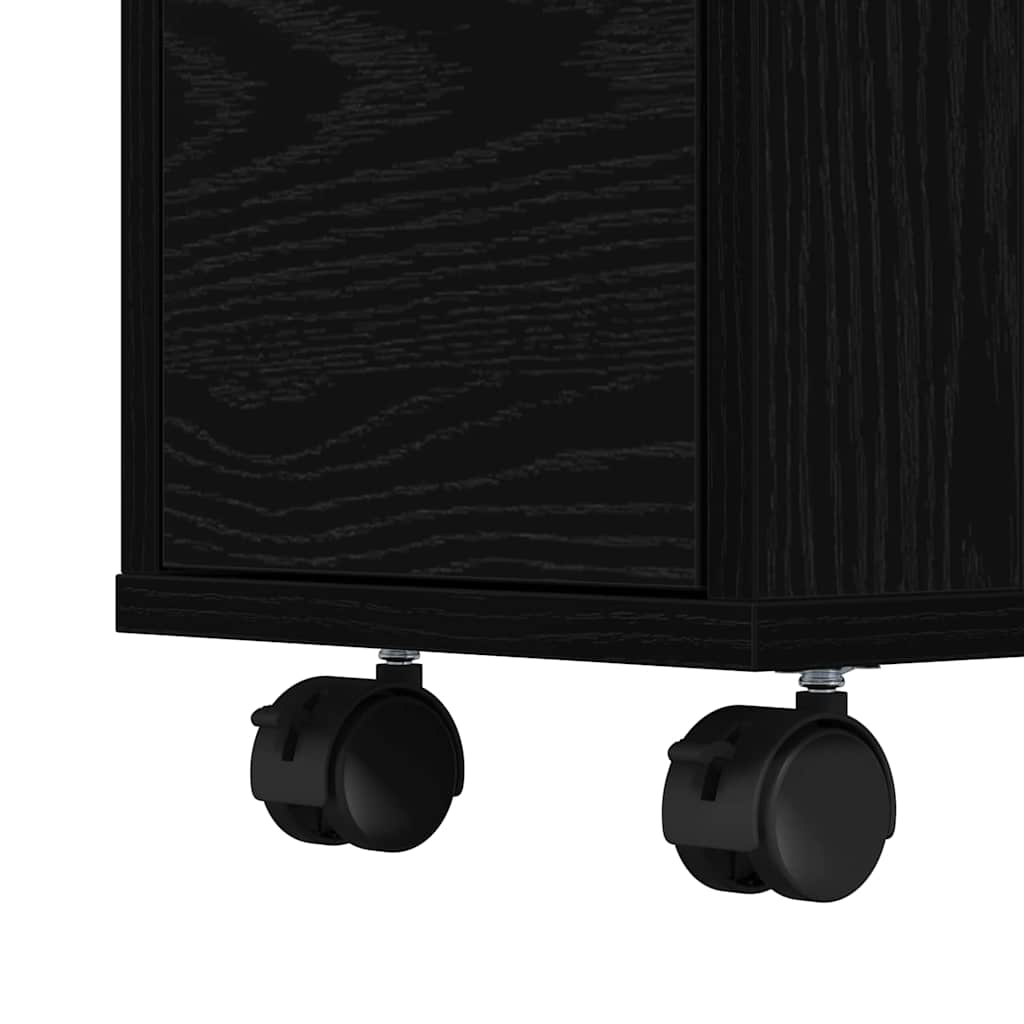 Badeværelsesmøbel sæt 65 x 23 x 87 cm Konstrueret træ Sort eg
