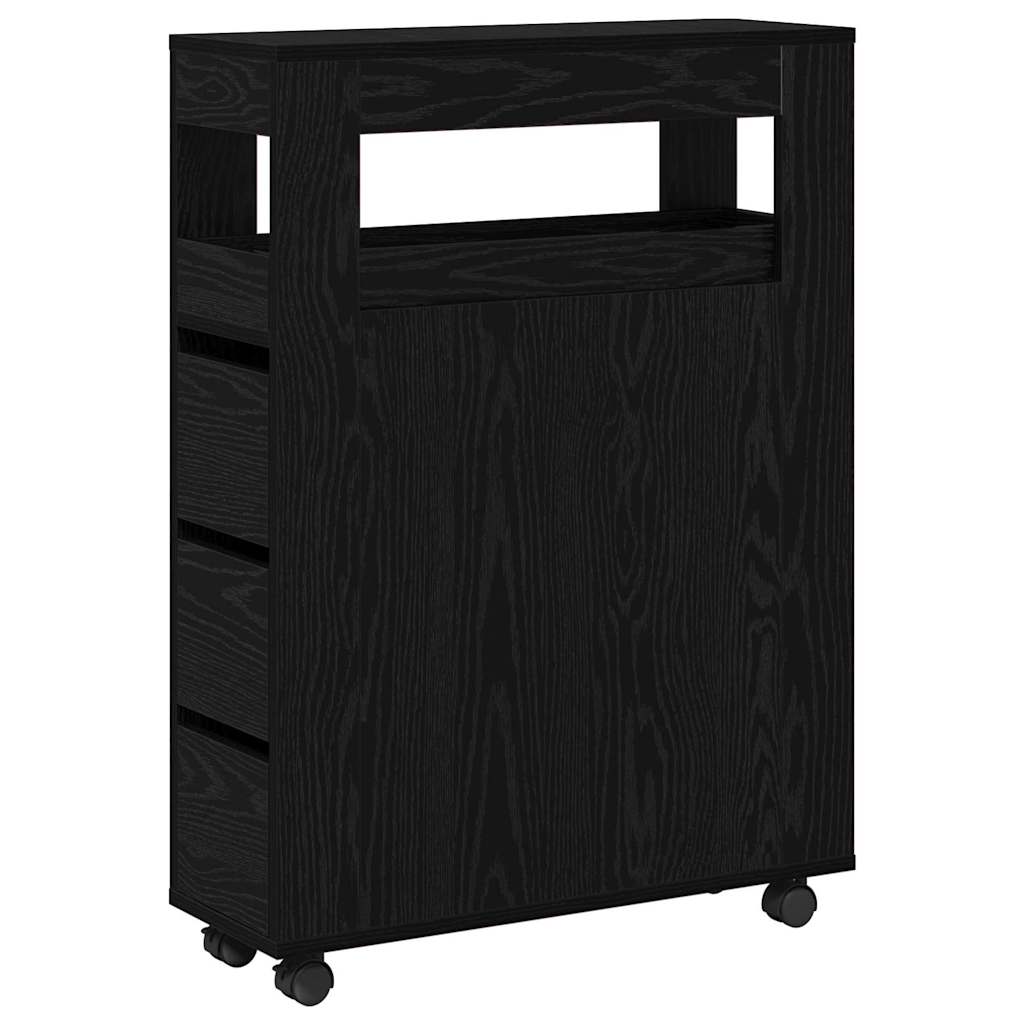 Badeværelsesmøbel sæt Sort eg 65 x 23 x 87 cm Konstrueret træ