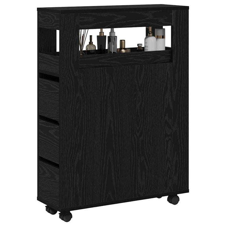 Badeværelsesmøbel sæt 65 x 23 x 87 cm Konstrueret træ Sort eg