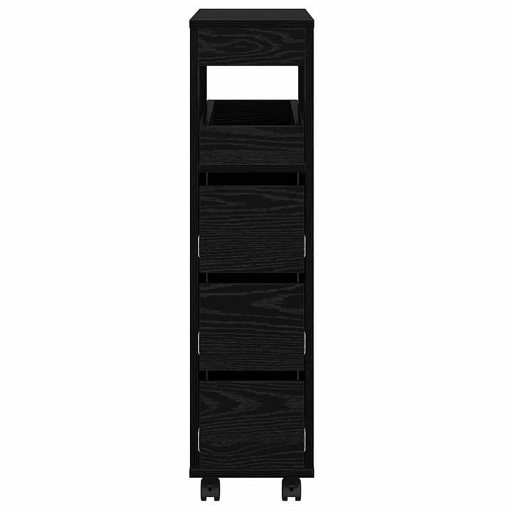Badeværelsesmøbel sæt Sort eg 65 x 23 x 87 cm Konstrueret træ