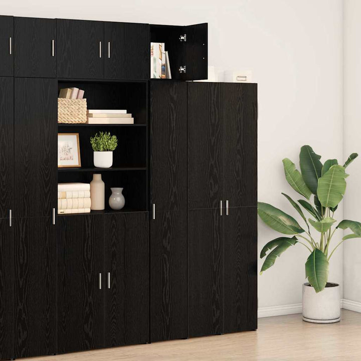 Vægmonteret skab Sort eg 30 x 42,5 x 39,5 cm Konstrueret træ