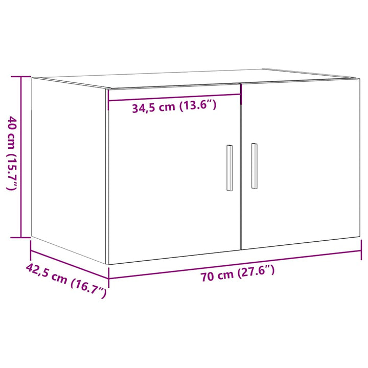 Vægskab Gammelt træ 70 x 42.5 x 40 cm Konstrueret træ