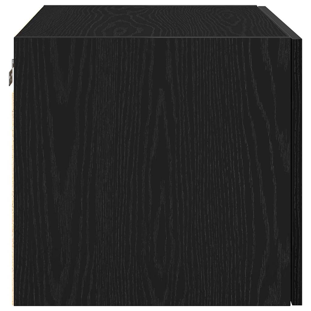 Vægskab Vægmonteret Sort eg 70 x 42.5 x 40 cm Konstrueret træ