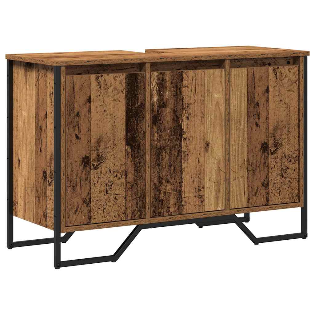 Badeværelsesskabsunder Gammelt træ 91 x 35 x 60 cm