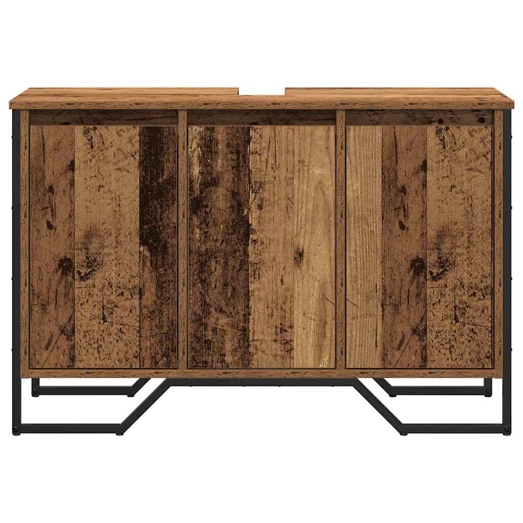 Badeværelsesskabsunder Gammelt træ 91 x 35 x 60 cm