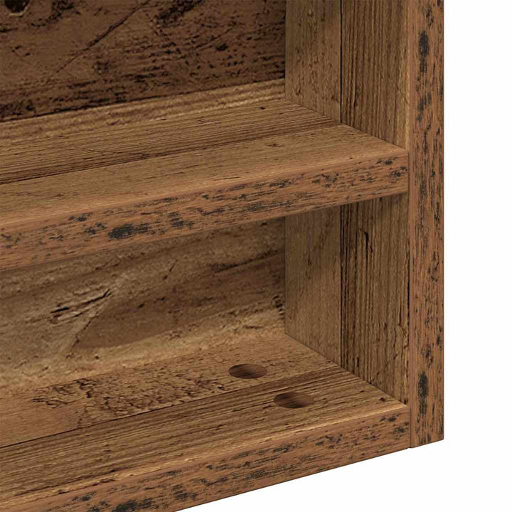 Display Skab Vægmonteret Gammelt træ 100 x 8,5 x 75 cm