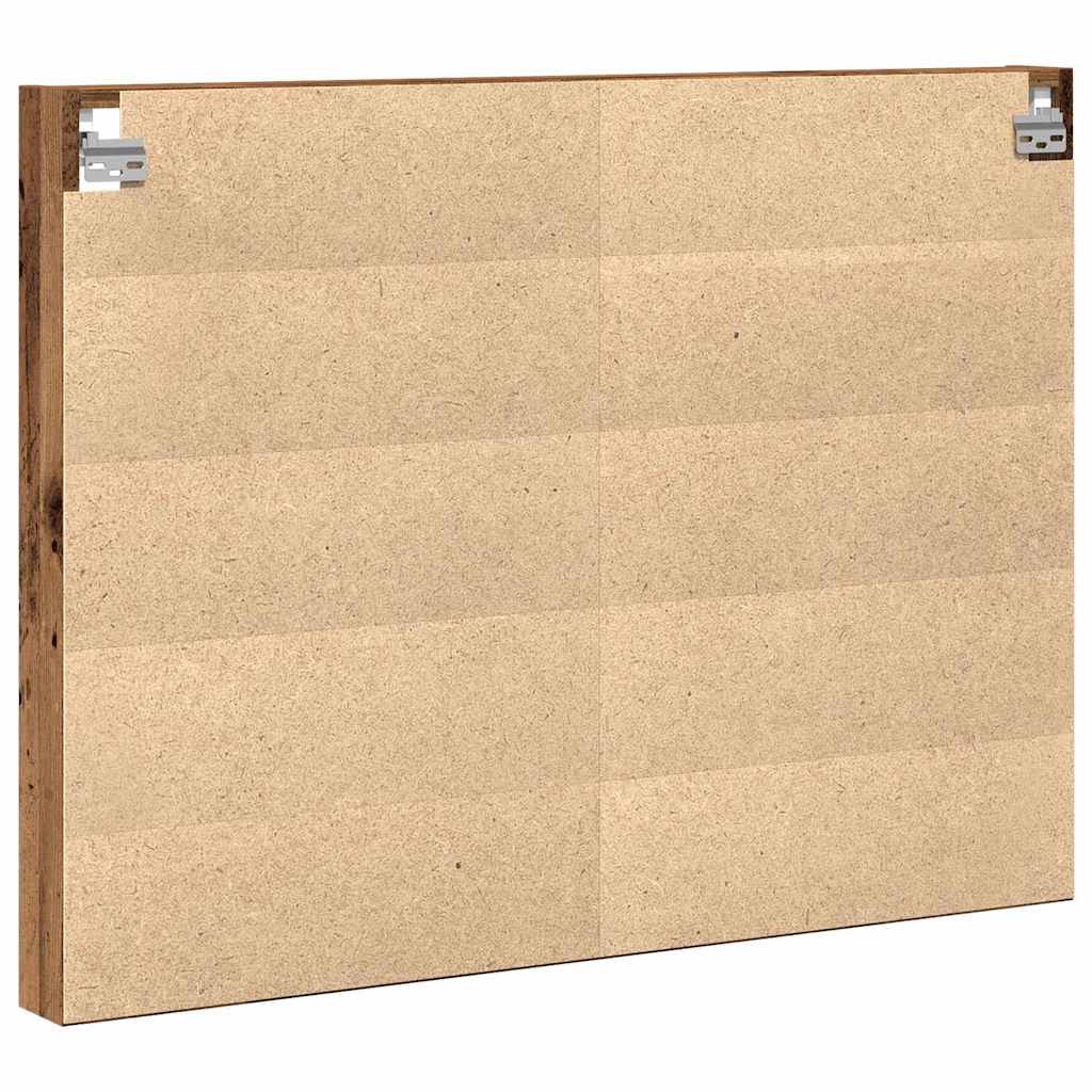 Display Skab Vægmonteret Gammelt træ 100 x 8,5 x 75 cm