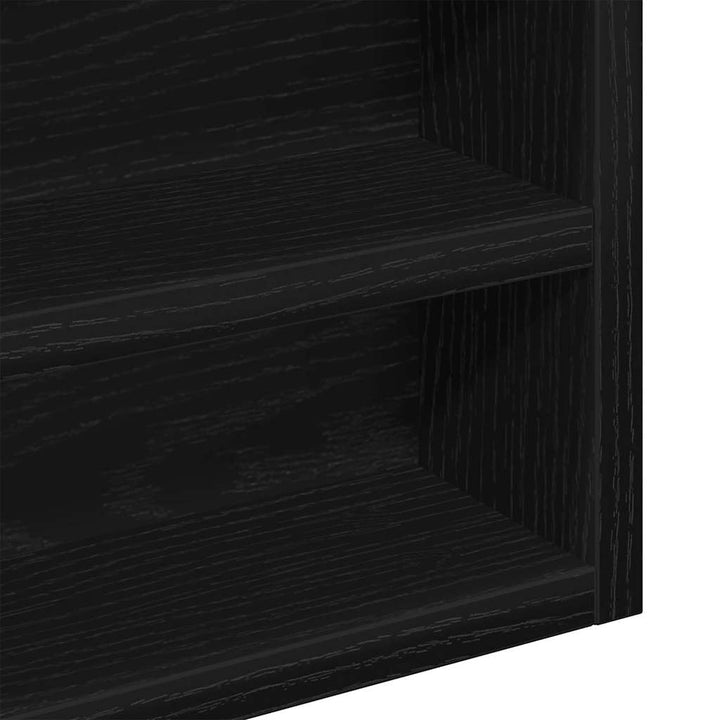 Display Skab Vægmonteret Sort eg 100 x 8,5 x 75 cm