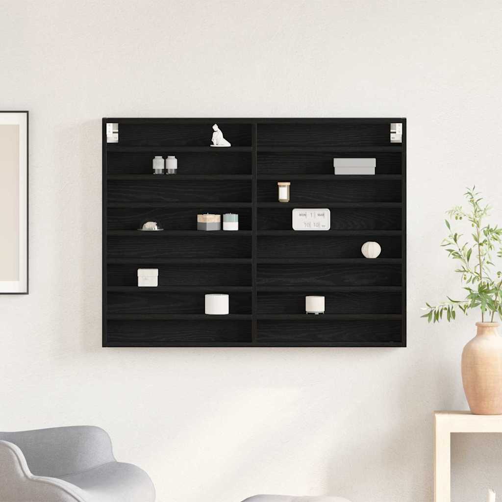 Display Skab Sort eg 100 x 8,5 x 75 cm Konstrueret træ