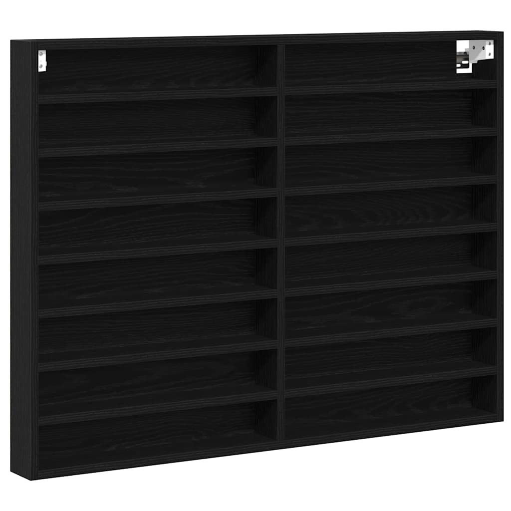 Display Skab Sort eg 100 x 8,5 x 75 cm Konstrueret træ