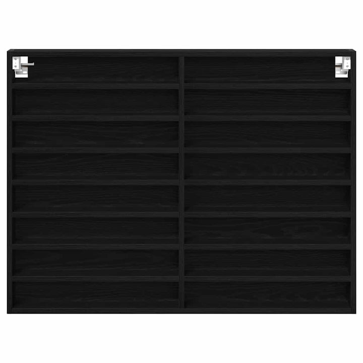 Display Skab Vægmonteret Sort eg 100 x 8,5 x 75 cm