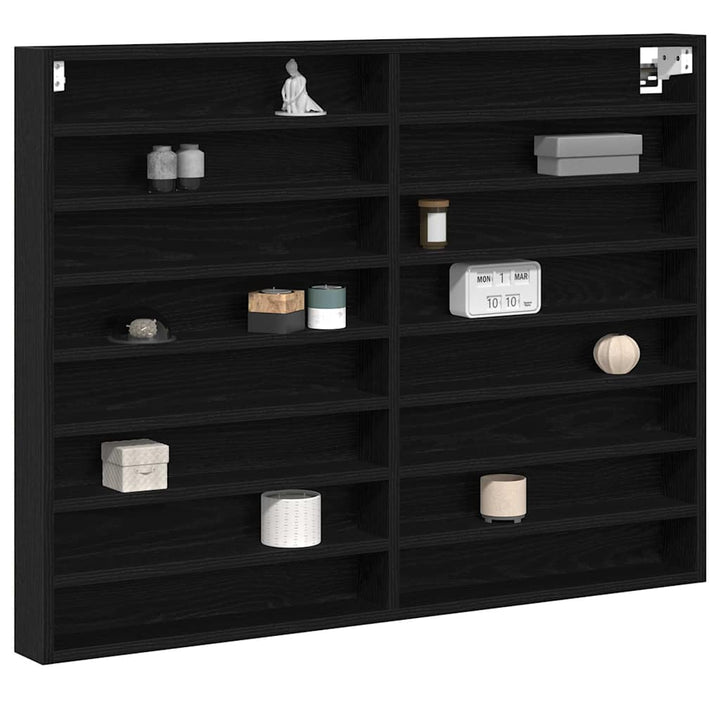 Display Skab Sort eg 100 x 8,5 x 75 cm Konstrueret træ