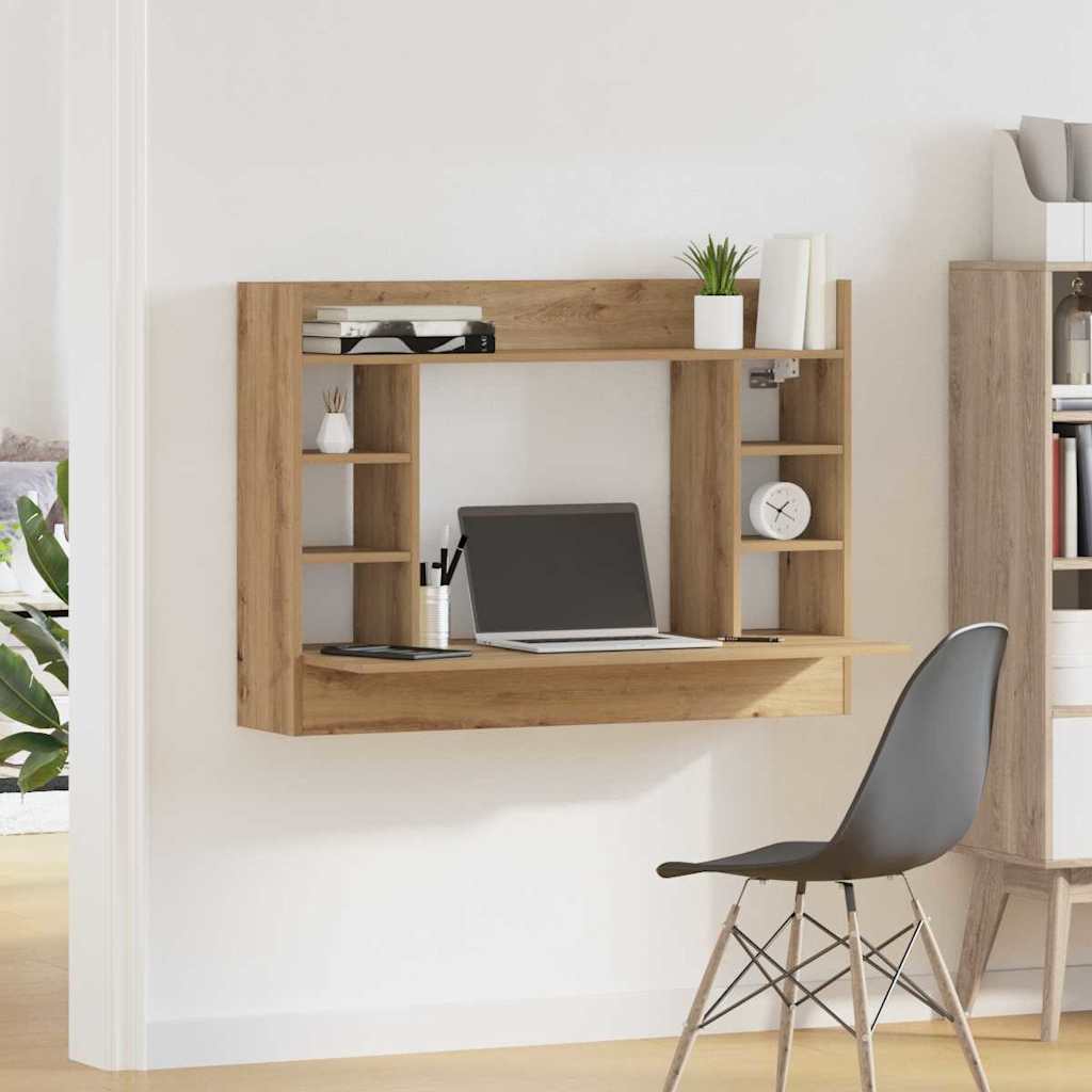 Væghængt skrivebord artisan eg Konstrueret træ 105 x 48 x 75 cm