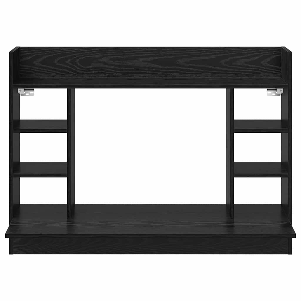 Væghængt skrivebord Sort eg Konstrueret træ 105 x 48 x 75 cm
