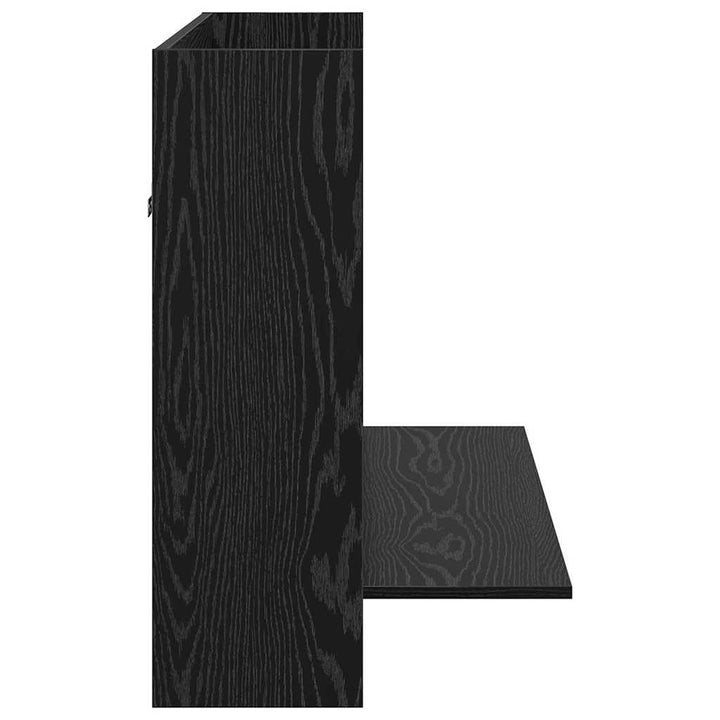 Væghængt skrivebord Sort eg Konstrueret træ 105 x 48 x 75 cm
