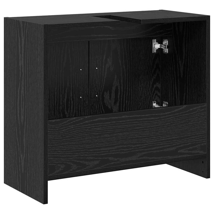 Badeværelsesskab Sort eg 63 x 29 x 55 cm Konstrueret træ