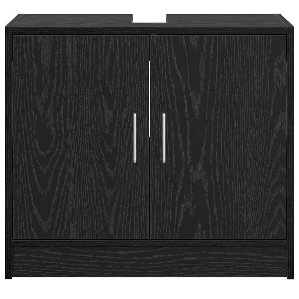 Badeværelsesskab Sort eg 63 x 29 x 55 cm Konstrueret træ