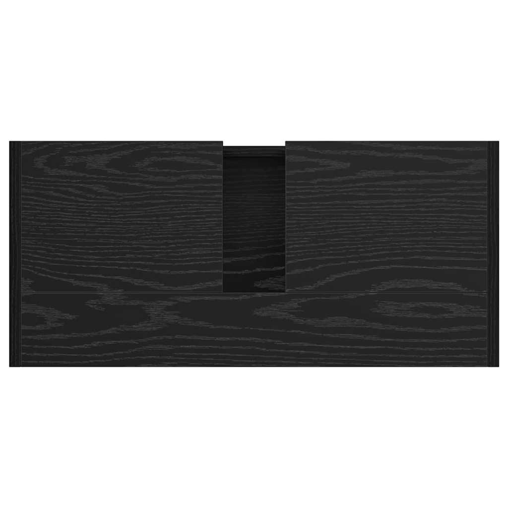 Badeværelsesskab Sort eg 63 x 29 x 55 cm Konstrueret træ