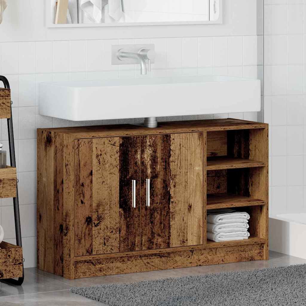 Badeværelsesskab Gammelt træ 90 x 29 x 55 cm Konstrueret træ