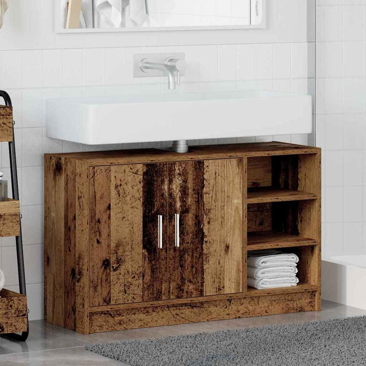 Badeværelsesskab Gammelt træ 90 x 29 x 55 cm Konstrueret træ