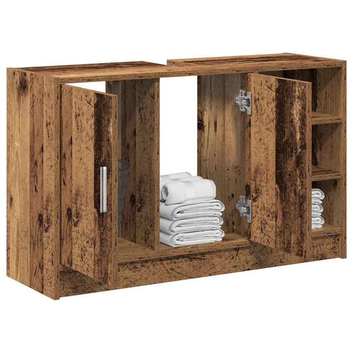 Badeværelsesskab Gammelt træ 90 x 29 x 55 cm Konstrueret træ