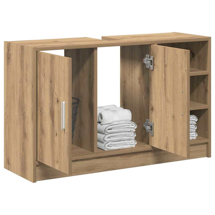 Badeværelsesskab Artisan Egetræ 90 x 29 x 55 cm Konstrueret træ