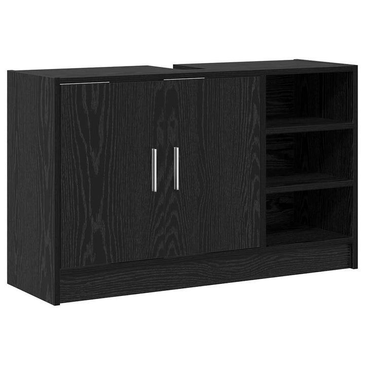 Badeværelsesskab Sort eg 90 x 29 x 55 cm Konstrueret træ
