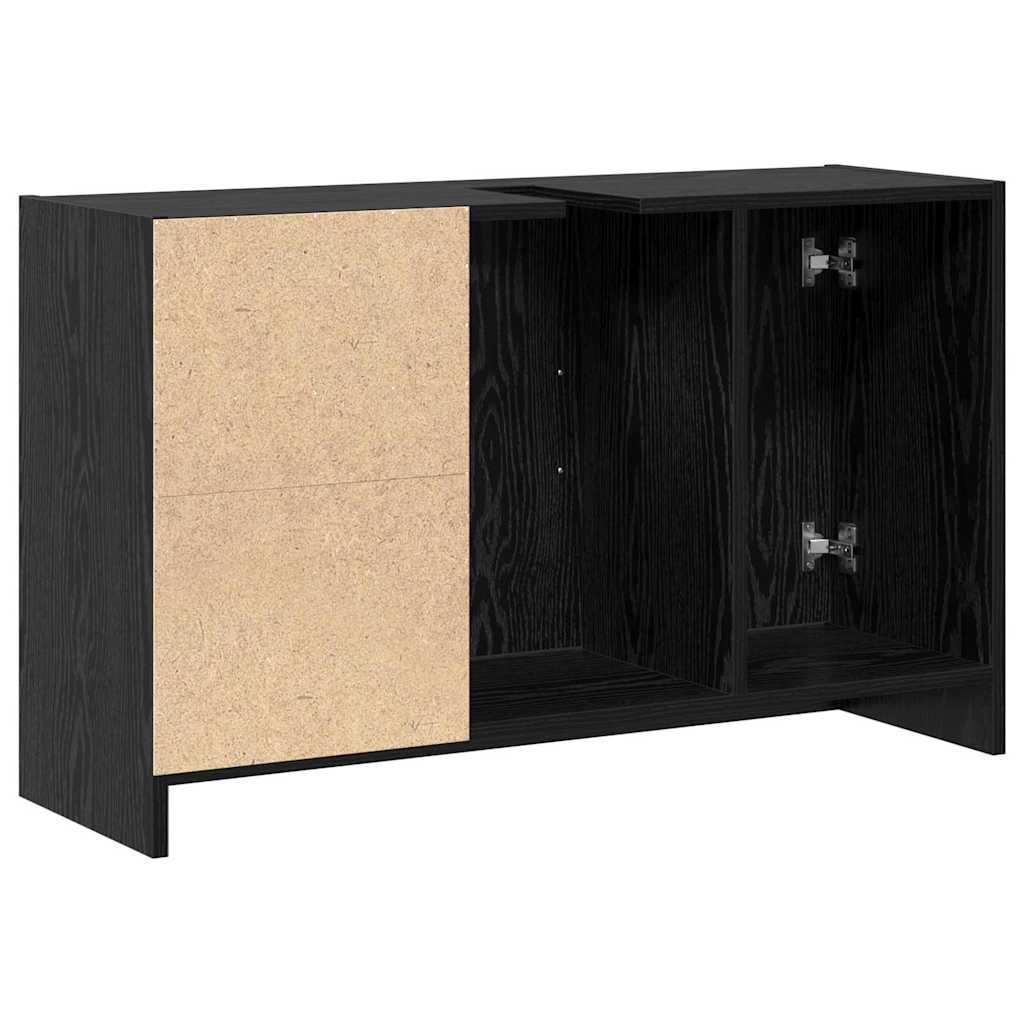 Badeværelsesskab Sort eg 90 x 29 x 55 cm Konstrueret træ