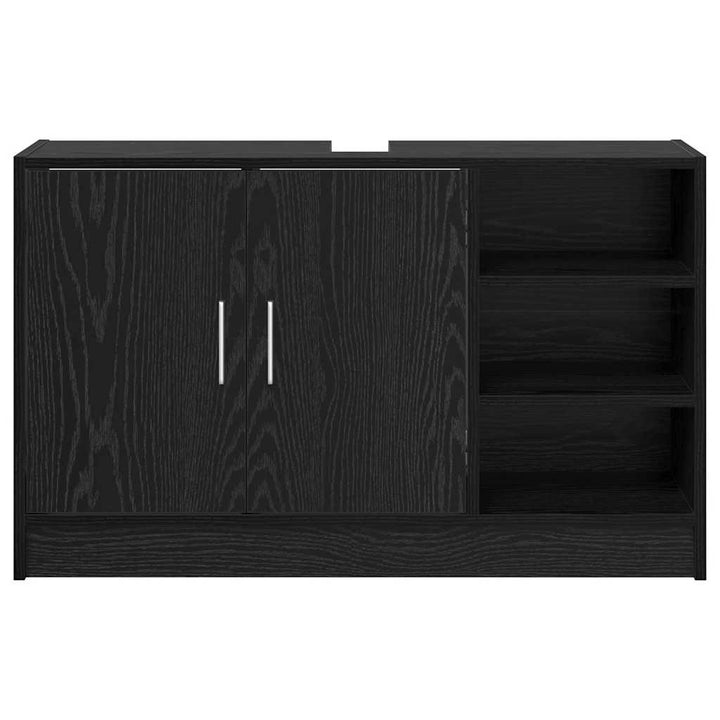 Badeværelsesskab Sort eg 90 x 29 x 55 cm Konstrueret træ