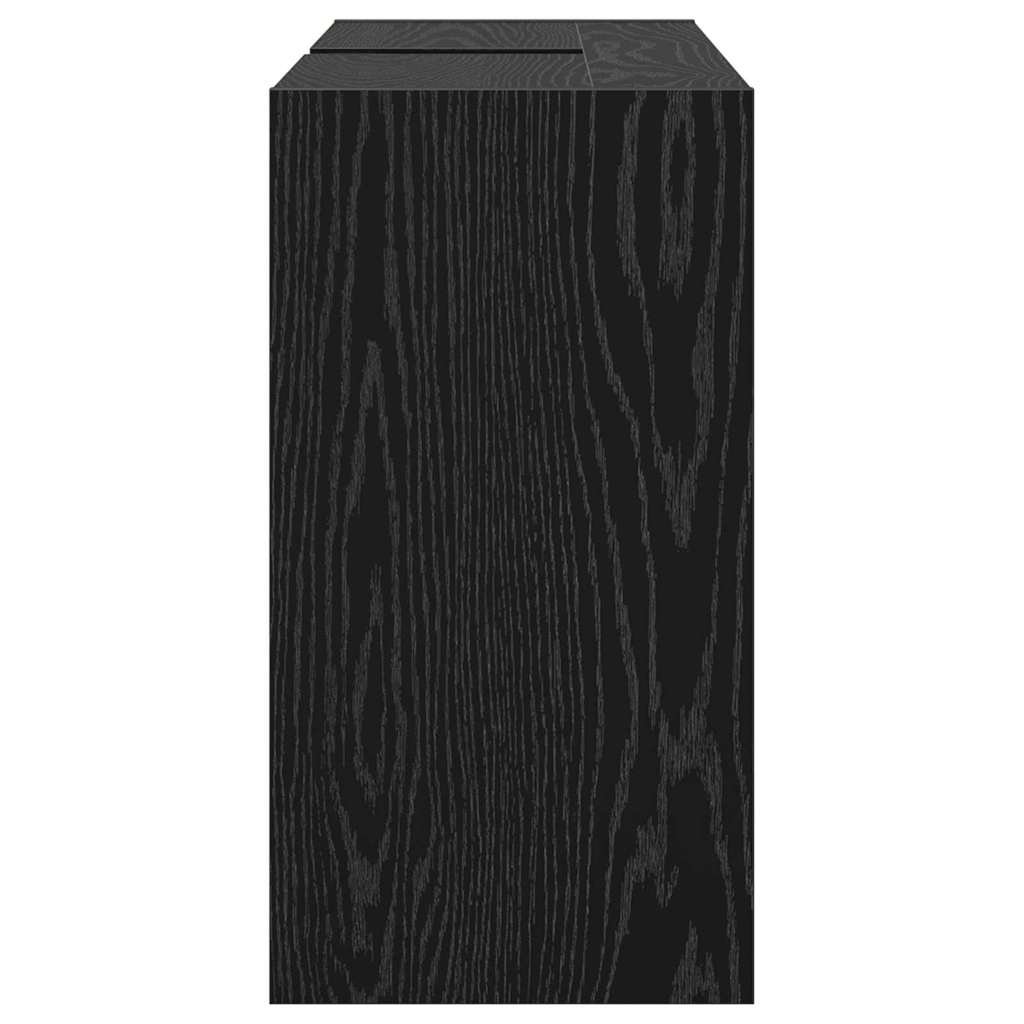 Badeværelsesskab Sort eg 90 x 29 x 55 cm Konstrueret træ